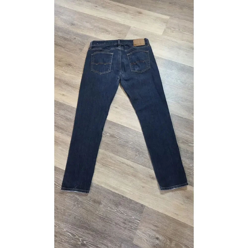 American Eagle Men's Size 32x30 (actual30x29) Flex Skinny Straight Jeans Dark